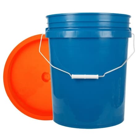 World Enterprises Bucket, 12 in H, Chevron and Orange 5CHBLU,345ORG